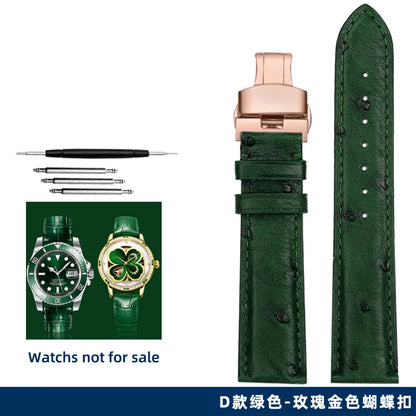 Green butterfly watch strap, 12mm, 14mm, 16mm, 18mm, 20mm, 22mm, high quality, casual, business, watch strap, watch accessories