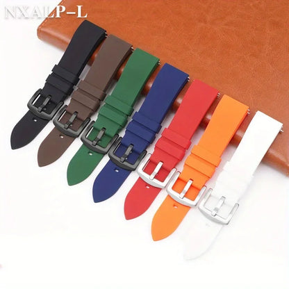 Silicone Watch Strap 18mm 19mm 20mm 21mm 22mm 24mm Waterproof Sport Band for Men for Rolex for Seiko Watch Replacement Strap