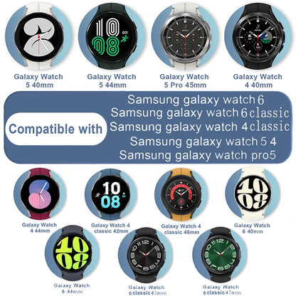 Silicone Strap for Samsung Galaxy Watch 7 6 5 4 FE 40mm 44mm/5 Pro 45mm, Galaxy Watch6 Classic 47mm 43mm Watch7 Band