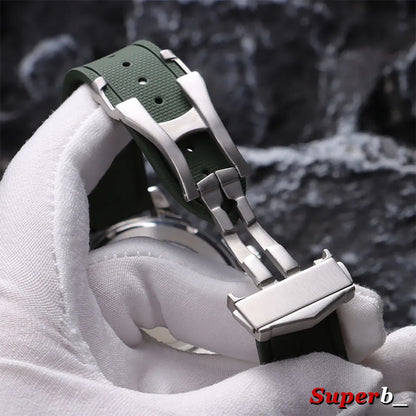 Bracelet universel à dégagement rapide 20mm 21mm 22mm, bracelet de montre étanche en caoutchouc FKM pour Omega, Rolex, Seiko