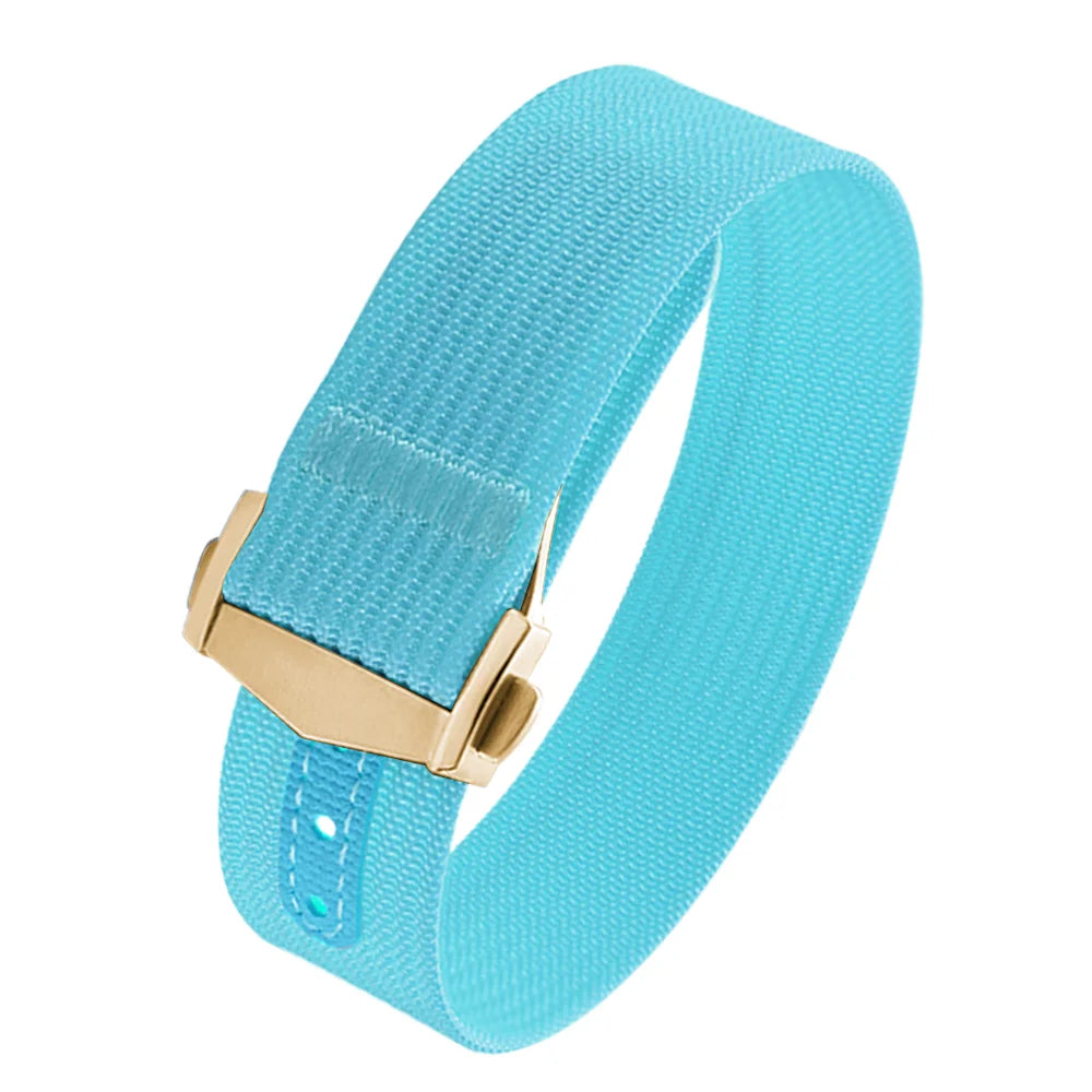 Canvas and Nylon Watch Strap, 18-20-22mm, for Omega X Swatch MoonSwatch for Seiko Men Women Sport, Waterproof, Folding Buckle