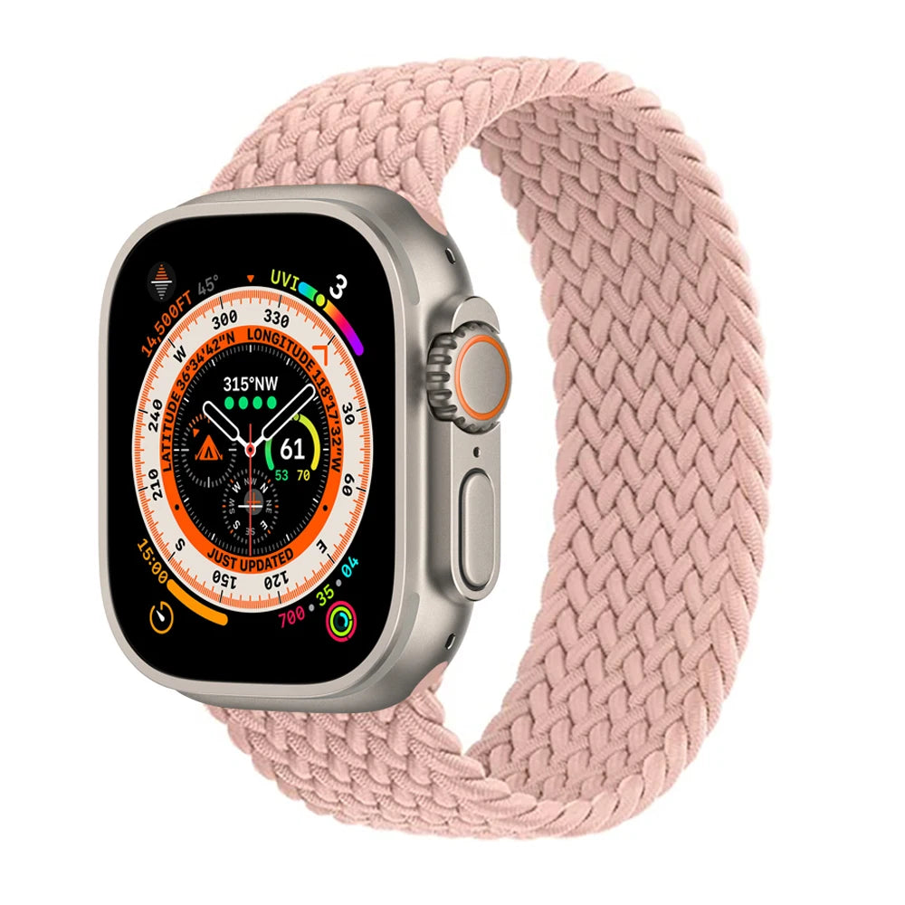 Bracelet tressé Solo Loop pour Apple Watch, 46mm 44mm 40mm 45mm 41mm 42mm, Correa, iWatch Series 11 10 9 SE 8 7 6 5 4 3