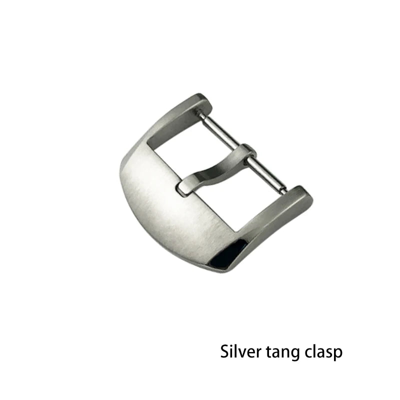 Fibbia deployante in metallo massiccio in acciaio inossidabile, per braccialetto Breitling, chiusura pieghevole, pulsante a farfalla 18mm 20mm, nero argento