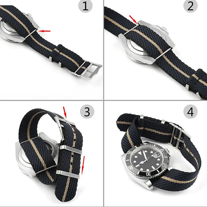 Cinturino sportivo da uomo Seiko, cinturino militare in nylon per Rolex, cinturino in tela Tudor, cinturino militare di alta gamma, 20mm 22mm, cinturino in tessuto