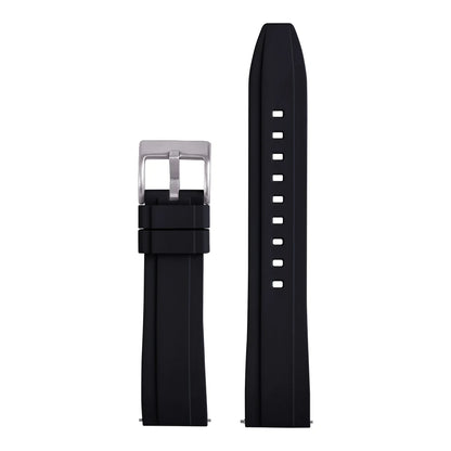 Nouveau Design bracelets de montre en caoutchouc FKM avion à extrémité droite 18mm 20mm 22mm 24mm bracelets de montre unisexe souples de plongée étanche à dégagement rapide