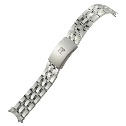 Cinturino per orologio in acciaio inossidabile argentato, 19mm 20mm, per Tissot T 1853 T41 T17 T006 PRC200 T014, estremità curva, fibbia a farfalla
