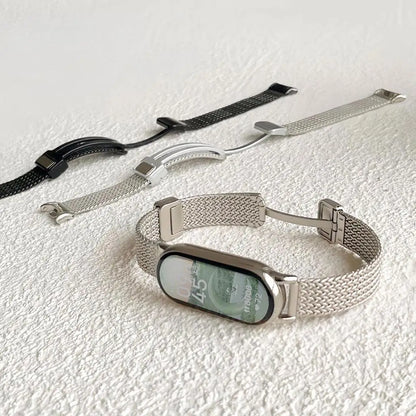 Stainless Steel Bracelet for Miband 9 10 8 NFC for Xiaomi Watch, Replacement Magnetic Metal Strap, Smartwatch Accessories