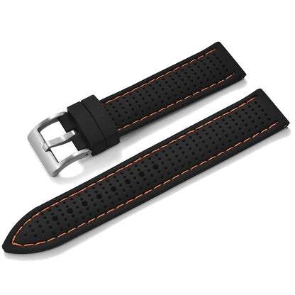 Bracelet de montre sport en silicone à dégagement rapide - Bracelet en caoutchouc souple respirant et imperméable, ajustement universel 18 mm 20 mm 22 mm pour hommes et femmes