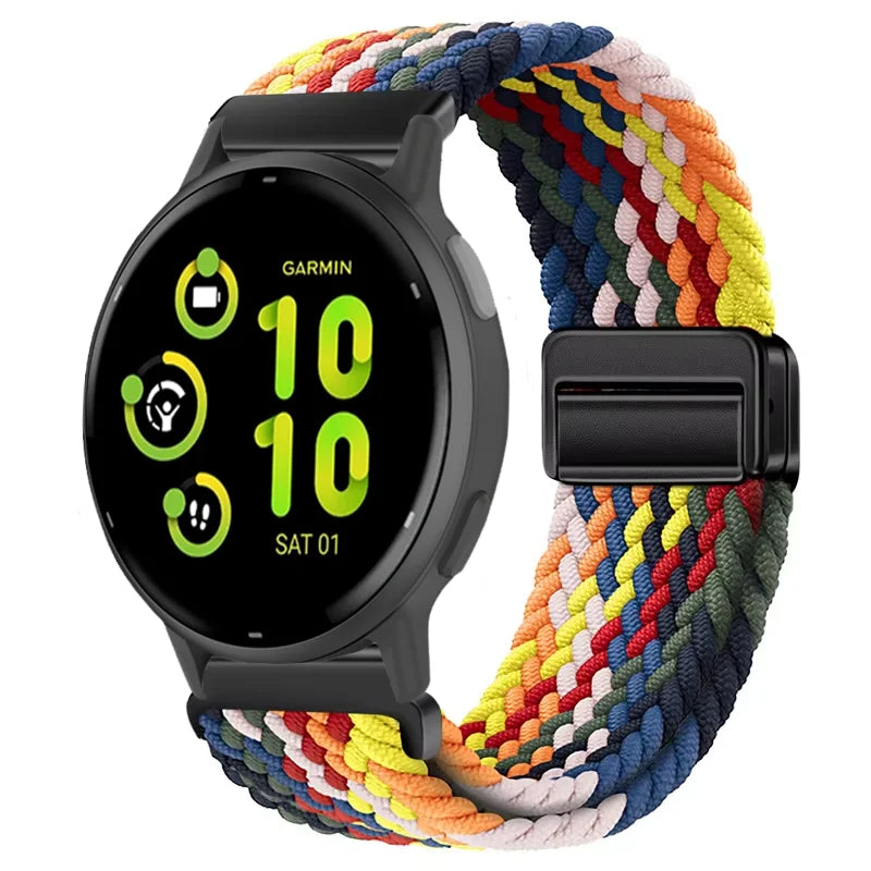 Bracelet magnétique en Nylon, 20mm 22mm, pour Garmin Forerunner 970 570 165 55 965 265/Venu 3, Bracelet de sport Garmin Active 6 5 Correa
