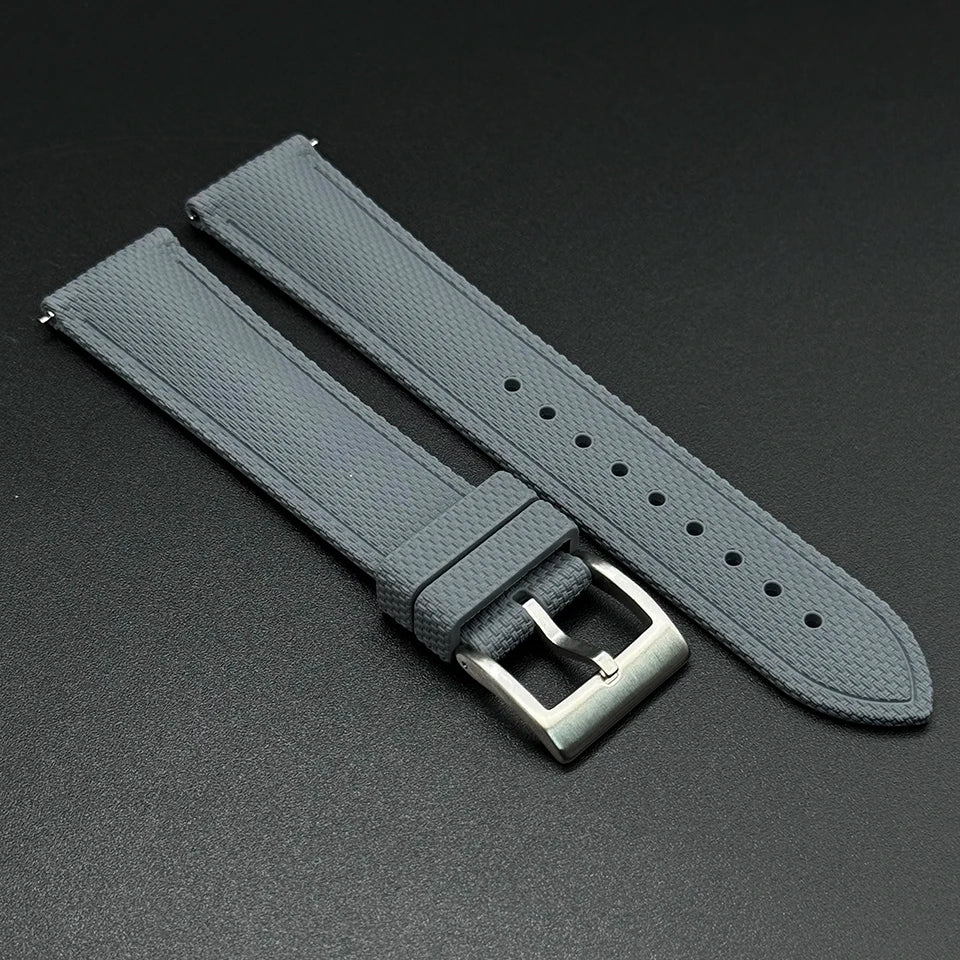 Cinturino per orologio in gomma intrecciata FKM, 20/21/22 mm, sgancio rapido, per Omega Seamaster 300 Speedmaster 007 Rolex, universale