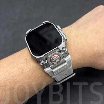 Bracelet en acier inoxydable + silicone pour Apple Watch 49 mm, bracelet sport compatible avec Apple Watch Ultra 3/2 iWatch