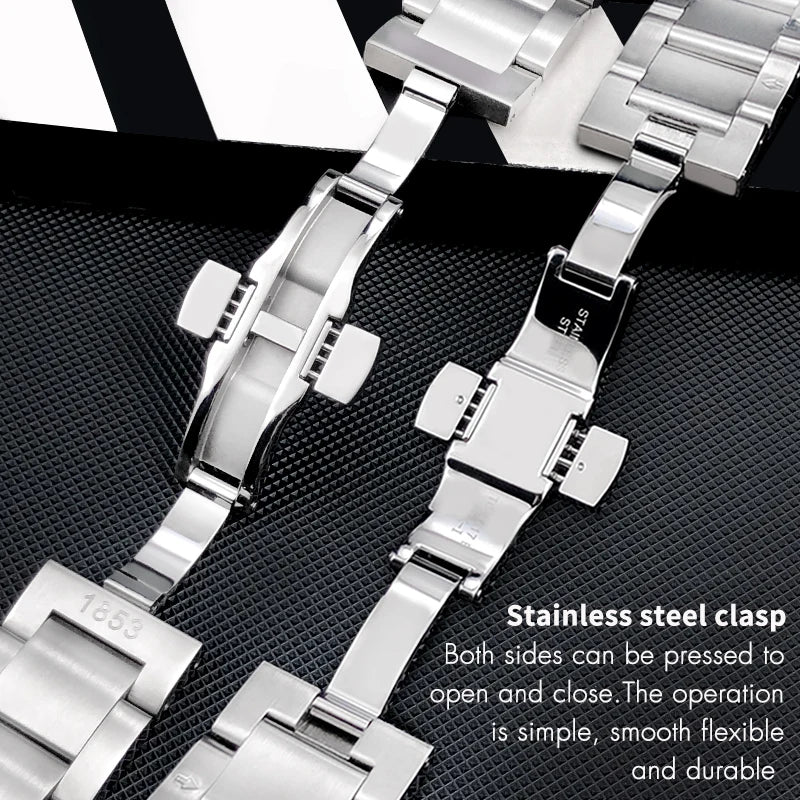 Bracelets de montre en métal pour hommes, 20mm, en acier inoxydable 316L, pour Tissot T 1853 PRS516 T044 T044.430 T044.417