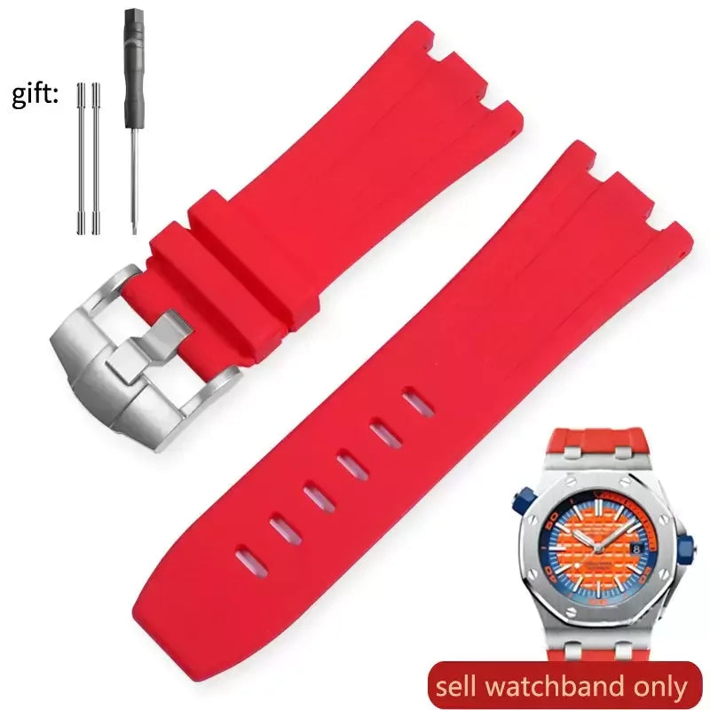 Pour AP Audemars et Piguet 15703 Royal Oak Offshore série étanche en caoutchouc Silicone bracelet de montre 28mm accessoires de montre hommes