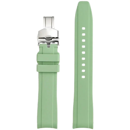 High Resistance Silicone Bracelet for Men and Women, 18/19/20/21/22mm, Universal Curved End, Butterfly Buckle, Watch Strap for Tissot 1853