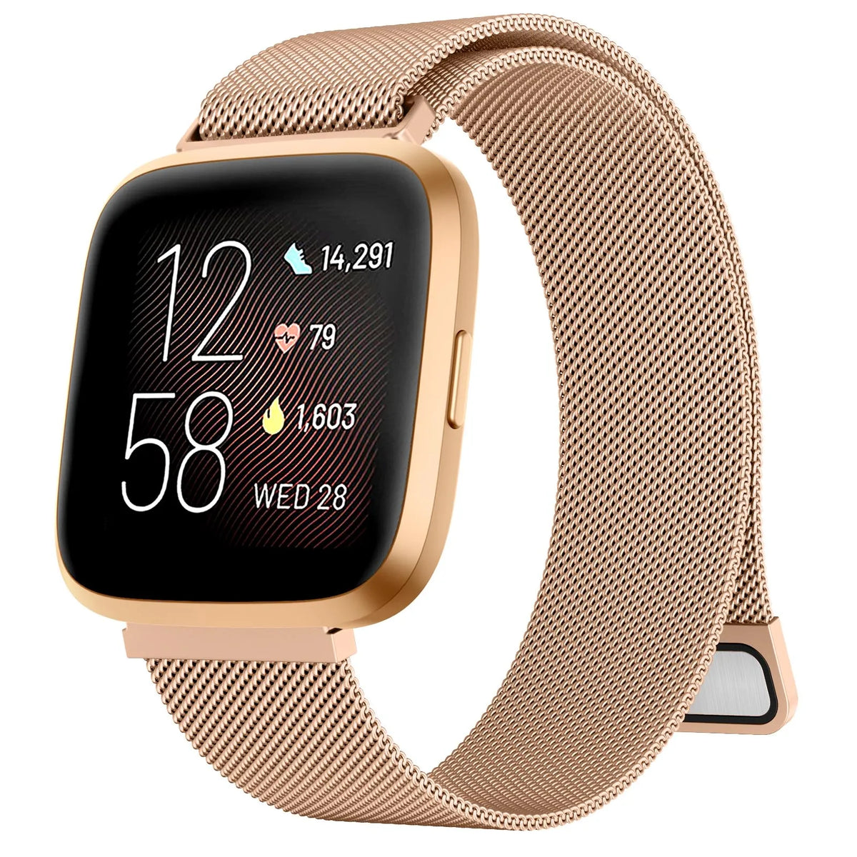 Bracelet magnétique en métal pour Fitbit Versa 1/Versa 2/versa 3/Versa 4, Bracelet pour Fitbit Versa Lite/Sense 2