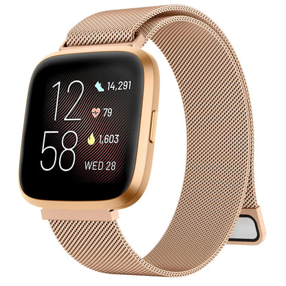 Bracelet magnétique en métal pour Fitbit Versa 1/Versa 2/versa 3/Versa 4, Bracelet pour Fitbit Versa Lite/Sense 2