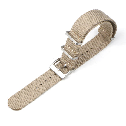Bracelet en Nylon mélangé de coton doux 20mm 22mm bracelet de montre Vintage noir marron bracelet ceinture avec acier inoxydable