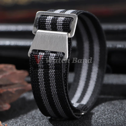 Bracelet de montre tressé en Nylon, 18/20/22mm, élastique, troupes françaises, sac de Parachute, Bracelet de Sport universel pour hommes et femmes