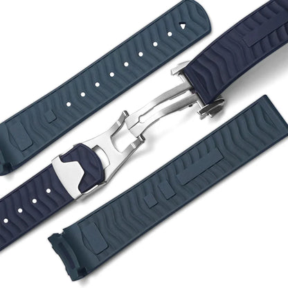Nouveau Design pour bracelet de montre en caoutchouc Omega Seamaster 300 FKM 20mm Certification PFAS Options multicolores bracelet de montre en caoutchouc fluoré