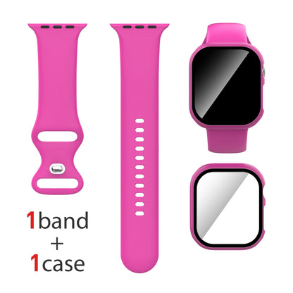 Lot de 2, pour Apple Watch : Étui + Bracelet + Protection d'écran compatible S1-S11/SE 38/40/41/Series 10-11 42mm/42/44/45/46/49mm