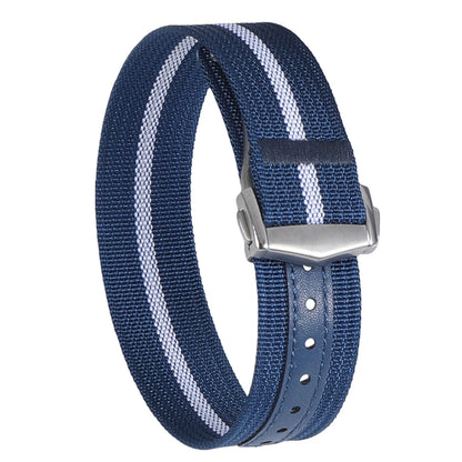 Canvas and Nylon Watch Strap, 20mm 22mm, for Omega X Swatch MoonSwatch, for Seiko, for Men and Women, Sport, Waterproof, Folding Buckle