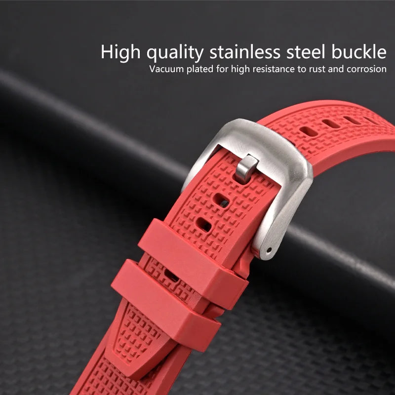 Bracelet de montre en Silicone 27mm pour Tissot PRX, Bracelet de montre FKM de haute qualité pour hommes