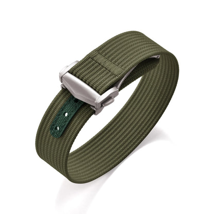 Bracelet de montre en nylon côtelé Omega avec fermoir déployant 18mm 20mm 22mm, bracelet sport en caoutchouc FKM pour Swatch MoonSwatch