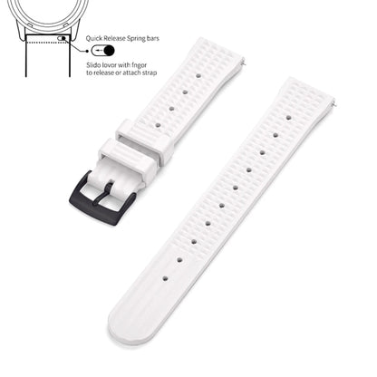 JUELONG – bracelets de montre en caoutchouc gaufré FKM, à dégagement rapide, étanche, Durable, en caoutchouc fluoré, 20mm 22mm, pour montre de plongée traditionnelle