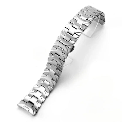 24mm pour Panerai Luminor série pam441 111 interface arc hommes bracelet de montre solide en acier inoxydable noir accessoires