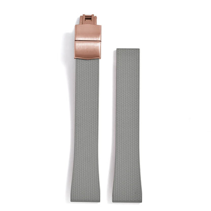 Original Stripess CTS FKM 20mm rubber watch strap for d-elug FKM CTS quick release watch strap silver butterfly buckle cut to size