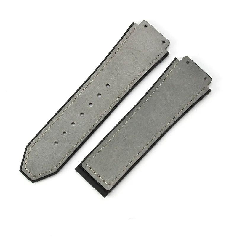 For Hublot BIGBANG Classic Fusion Leather Silicone Rubber Suede Watch Strap Dedicated Interface Lug System Band 26*19mm Bracelet
