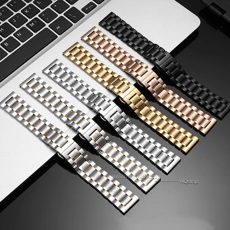 Bracciale per orologio in acciaio inossidabile con estremità curva 16mm 17mm 18mm 19mm 20mm 21mm 22mm 23mm 24mm Cinturino in acciaio Bracciale in metallo