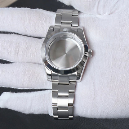 NH35 Watch Accessories, 36mm/39mm Stainless Steel Watch Case for Seiko NH35 NH38 NH36, 28.5mm Movement, Datejust Oyster Dial, Parts
