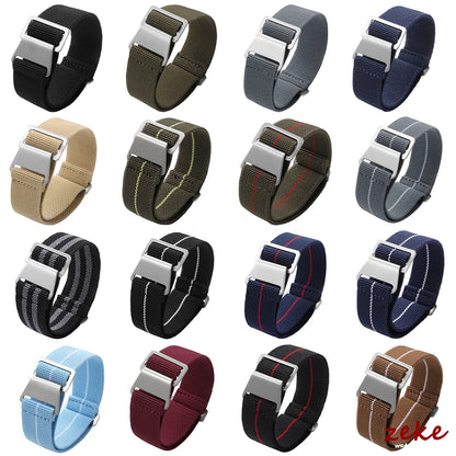 Bracelets de montre en Nylon 18/20/22mm, Parachute élastique respirant, respectueux de la peau, pour Rolex Water Ghost pour Omega pour Bracelet Tudor