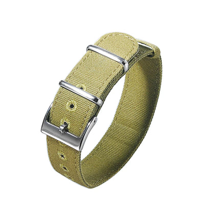Military Canvas Watch Strap, Army Green, 18mm, 20mm, 22mm