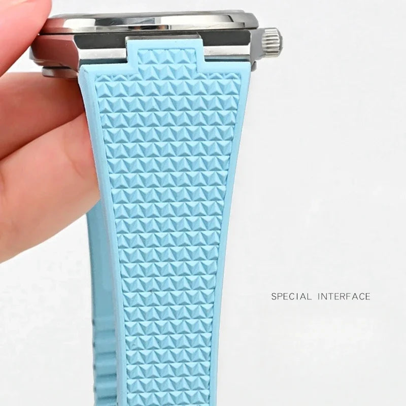 Bracelet de montre à dégagement rapide pour Tissot PRX série 11mm 12mm T137.407/T137.410 Super Player Bracelet de montre en caoutchouc fluoré FKM