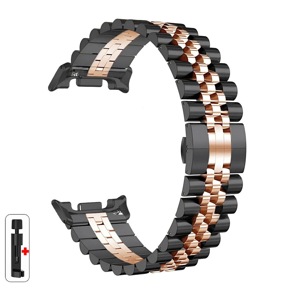 Luxury Stainless Steel Strap for Samsung Galaxy Watch 8 Classic 46mm, Metal Bracelet for Galaxy 8 40mm 44mm, Men's Watchband