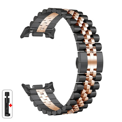 Luxury Stainless Steel Strap for Samsung Galaxy Watch 8 Classic 46mm, Metal Bracelet for Galaxy 8 40mm 44mm, Men's Watchband
