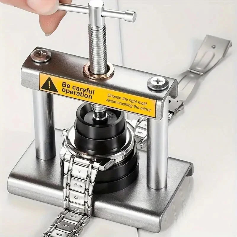 Professional 22-Piece Watch Press Set, Watch Back for Closing Tool and Fitting Dies, Watch Repair Tool Kit for Watchmaker