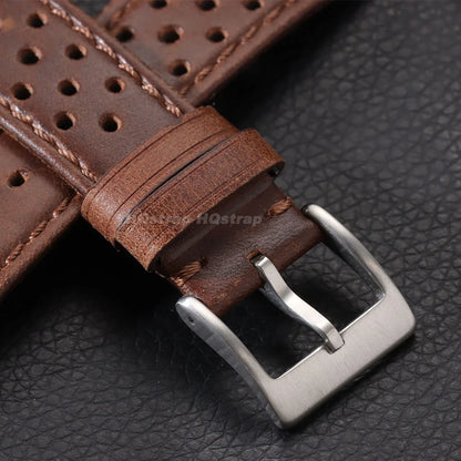 Bracelet universel en cuir de vache véritable, 18mm 20mm 22mm, pour Samsung Galaxy Watch 6 5 4, doux et respirant, rétro