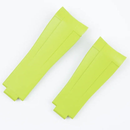 Soft FKM Fluoro Rubber Watch Strap, 20mm, for Rolex, for Submariner GMT OYSTERFLEX Daytona, with Glidelock Clasp