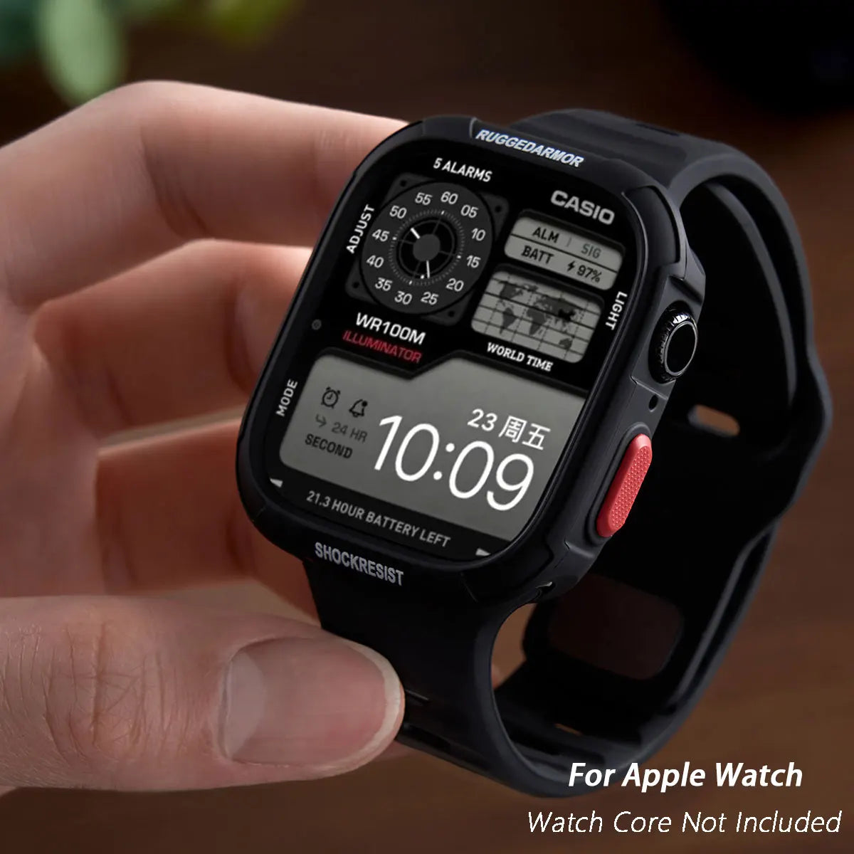Étui en silicone + bracelet pour Apple Watch Series 11/10/9/8/7/6/SE/Ultra3, bracelet sport avec pare-chocs protecteur