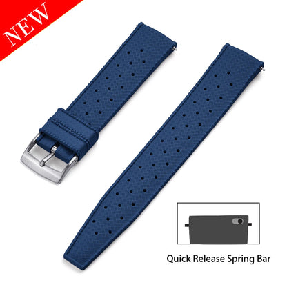 Premium FKM Rubber Watch Band Quick Release 18mm 20mm 22mm 24mm Rubber Watch Strap Smart Watch Bracelet