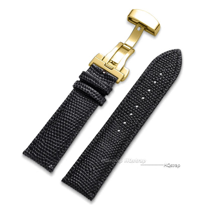 Cinturini per orologi in pelle di vitello, motivo lucertola, accessori per orologi 14 16 18 19 20 21 22mm, cinturino in pelle con chiusura a farfalla