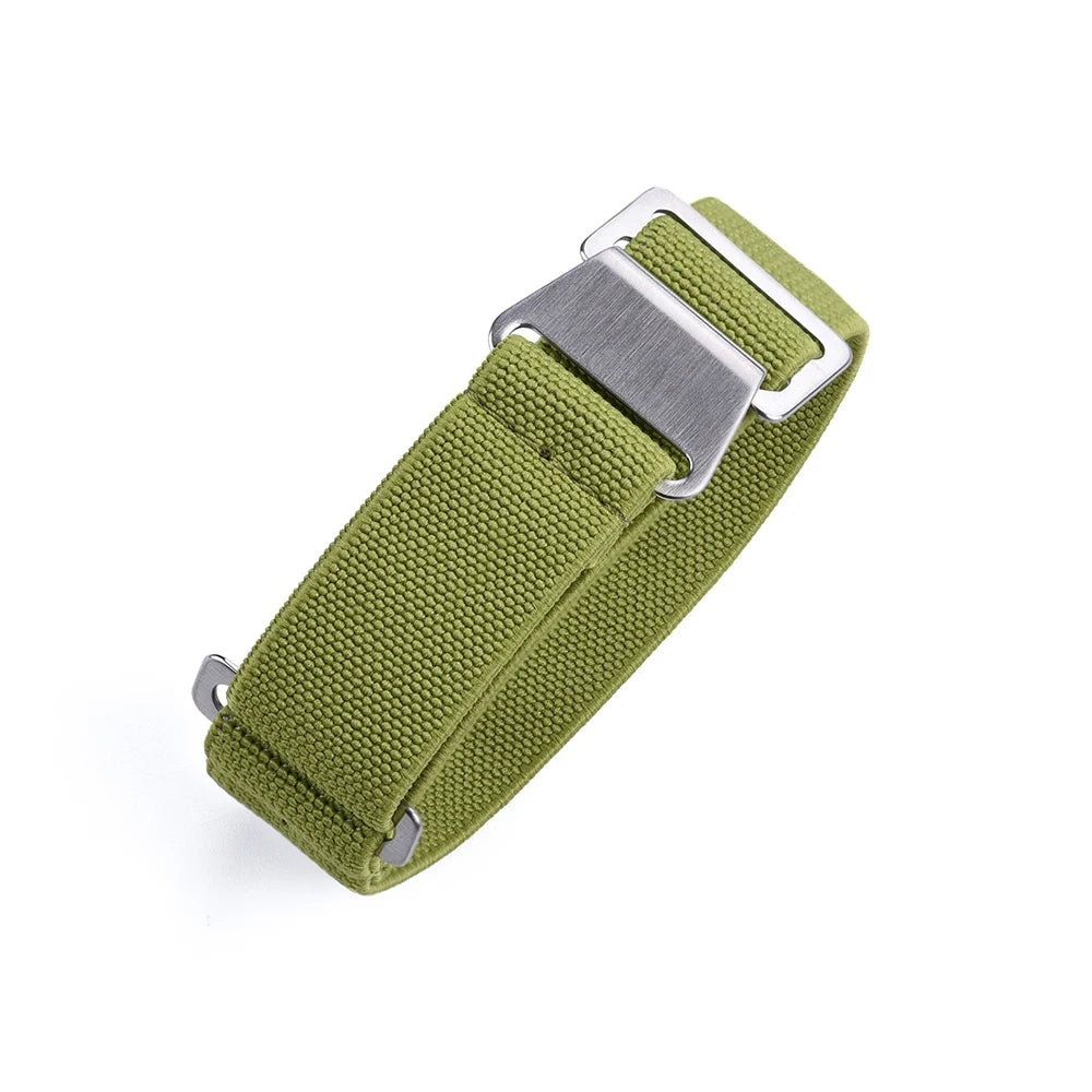 French Army Nylon Strap from the 60s, 20mm 22mm, for Parachute, Elastic, Nylon, Black, Blue, Green, Grey, Universal Fabric Watch Strap for Men
