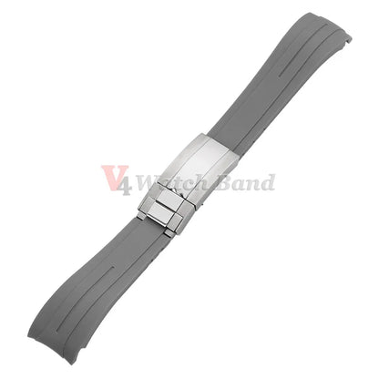 20mm Rubber Watch Strap for Rolex, Water Ghost Bracelet, Oysterflex, Curved End Silicone Watch Strap, Men's Sport Belt