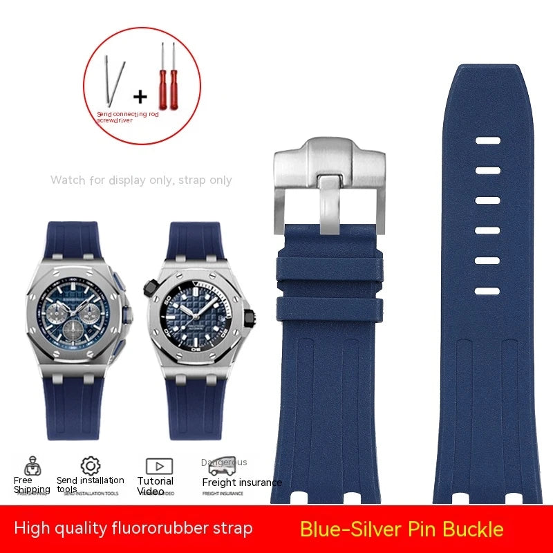 Cinturino per orologio da uomo in gomma, Audemars P Royal Oak Offshore, 42mm, 28mm, 15703, 15710, 26470, 28mm, con attrezzi