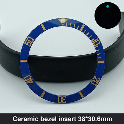 38mm x 30.6mm Sloped Ceramic Bezel GMT and Diving Watch Insert for 40mm Men's Watch Replacement Watch Bezel Inserts
