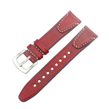 Cinturino per orologio in pelle retrò fatto a mano, cinturino a sgancio rapido, struttura in acciaio inossidabile, 18mm, 20mm, 22mm