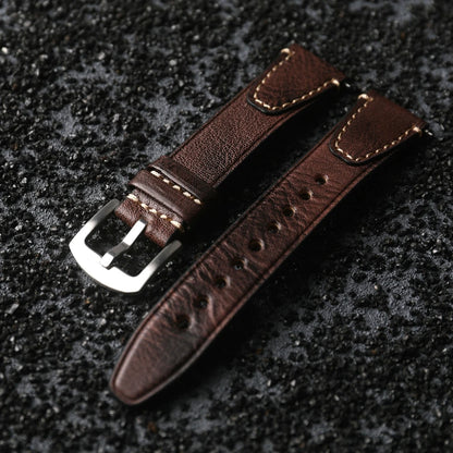 Cinturino in vera pelle fatto a mano a sgancio rapido, strato superiore in pelle bovina, cinturino in vera pelle di alta qualità, stile vintage, 18mm, 20mm, 22mm